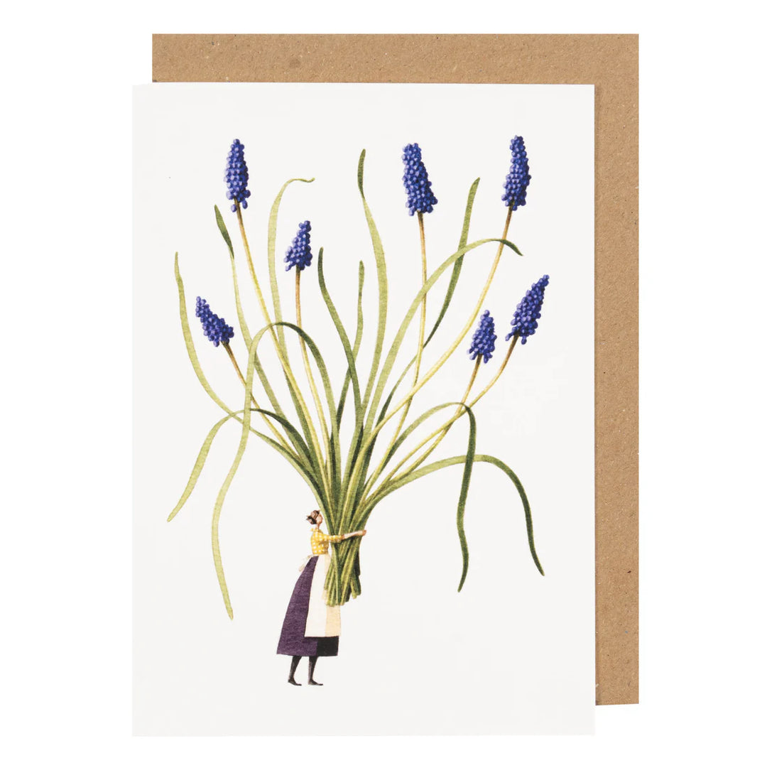 Muscari (Grape Hyacinth) Greetings Card