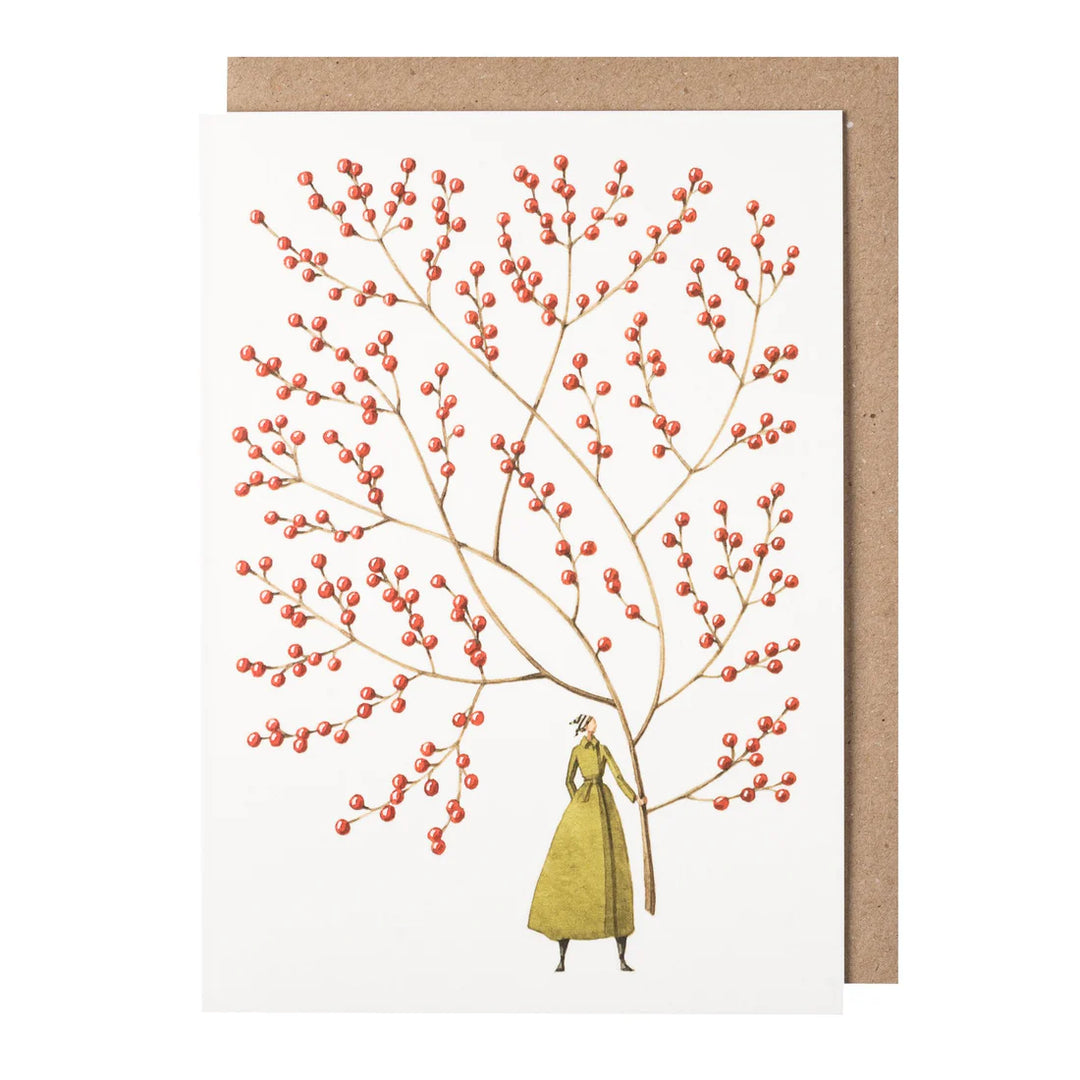 Red Berries Christmas Greetings Card