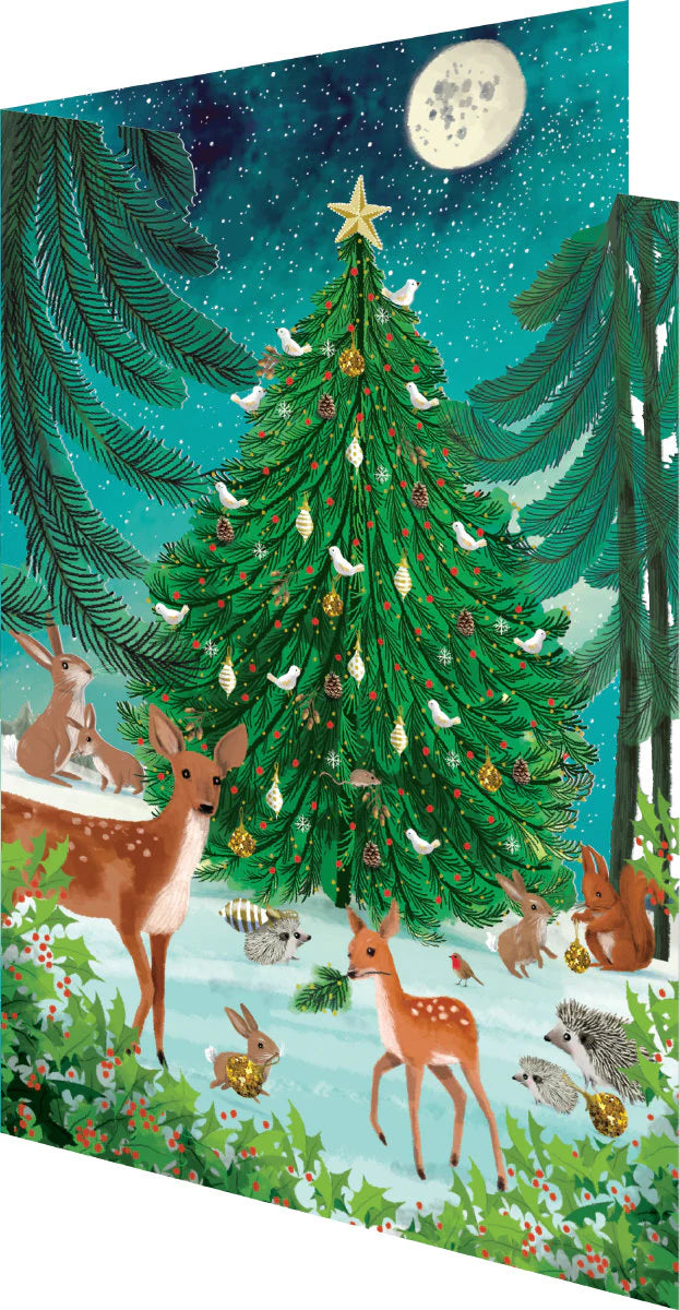 Heart of the Forest Lasercut Christmas Card Set of 5