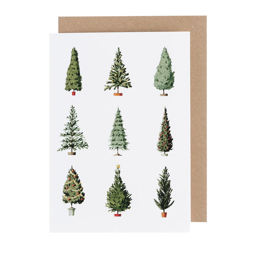 Christmas Trees Greetings Card