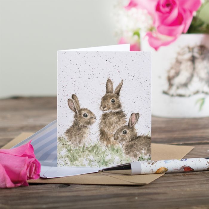 'Born Free' Rabbit Gift Enclosure Card