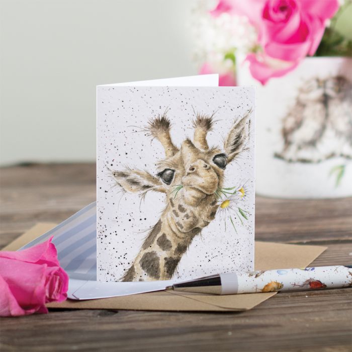'Flowers' Giraffe Gift Enclosure Card