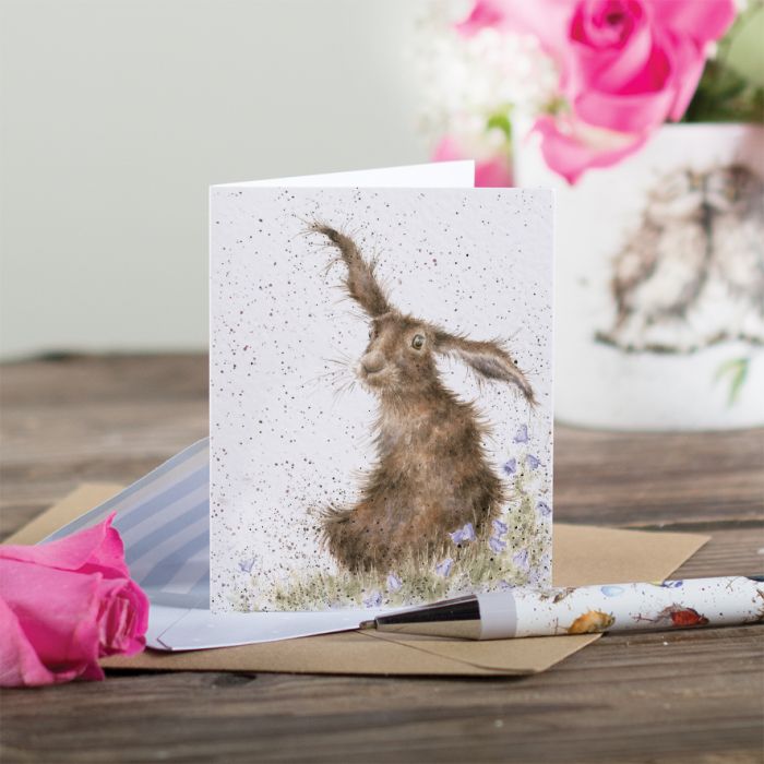 'Harebells' Hare Enclosure Card