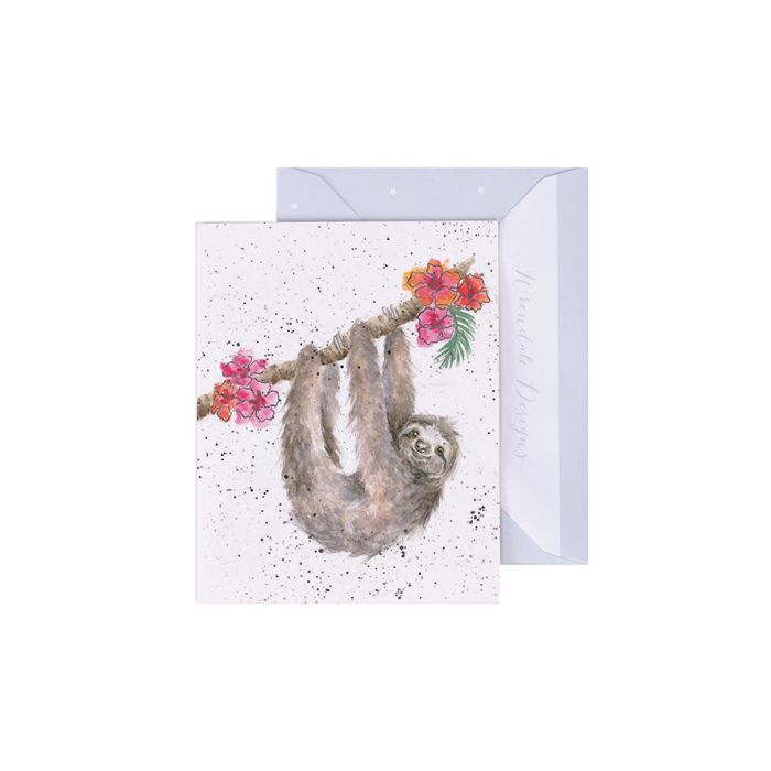 'Hanging Around' Sloth Enclosure Card