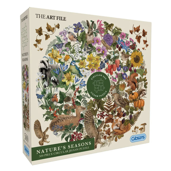 Nature's Seasons Circular 500 Piece Jigsaw Puzzle