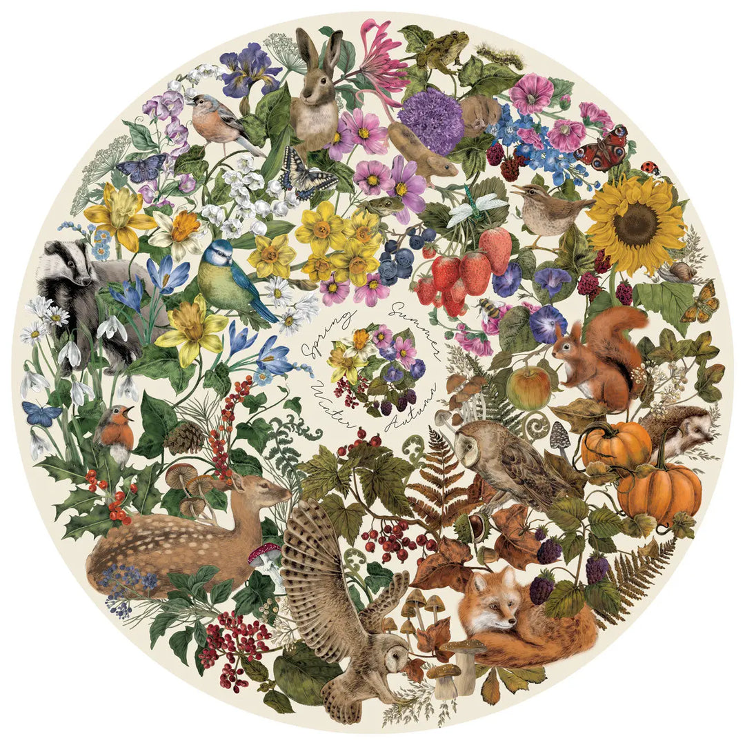 Nature's Seasons Circular 500 Piece Jigsaw Puzzle