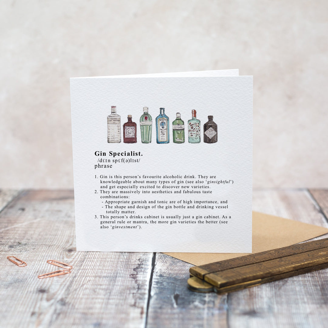Gin Specialist Greetings Card