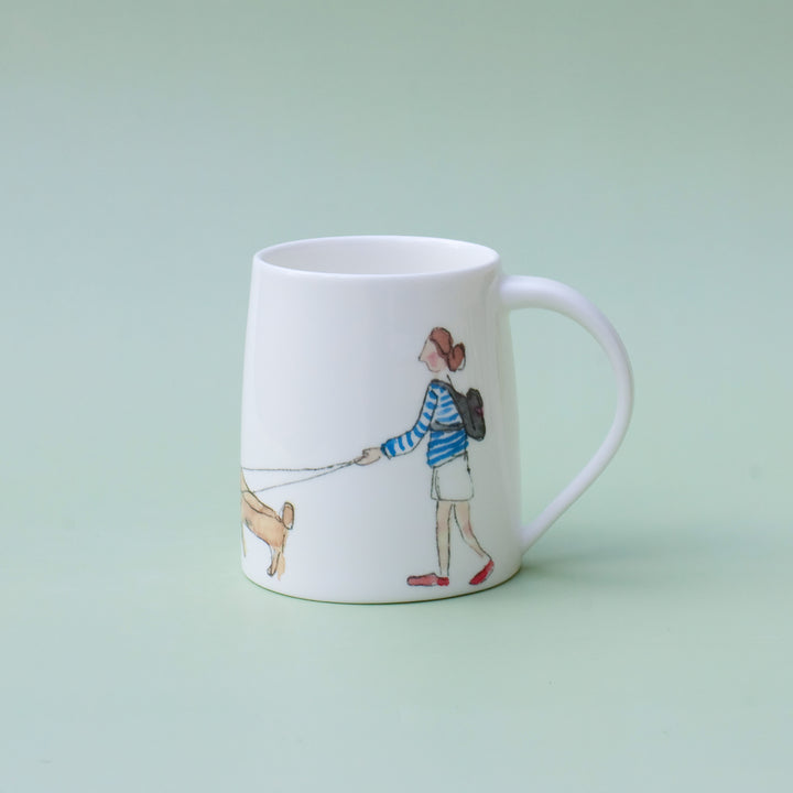Girl and Two Dogs Mug