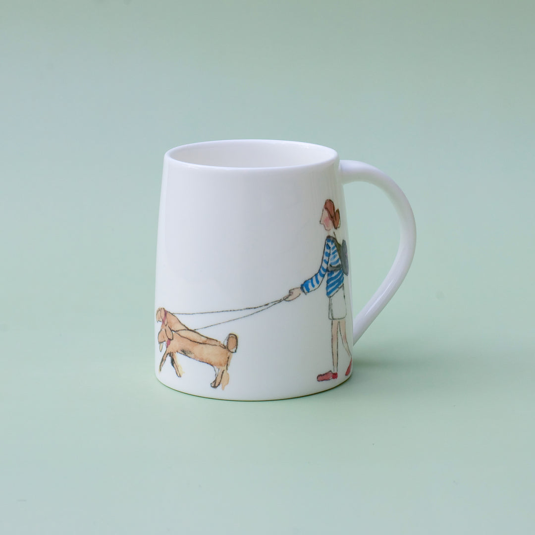 Girl and Two Dogs Mug