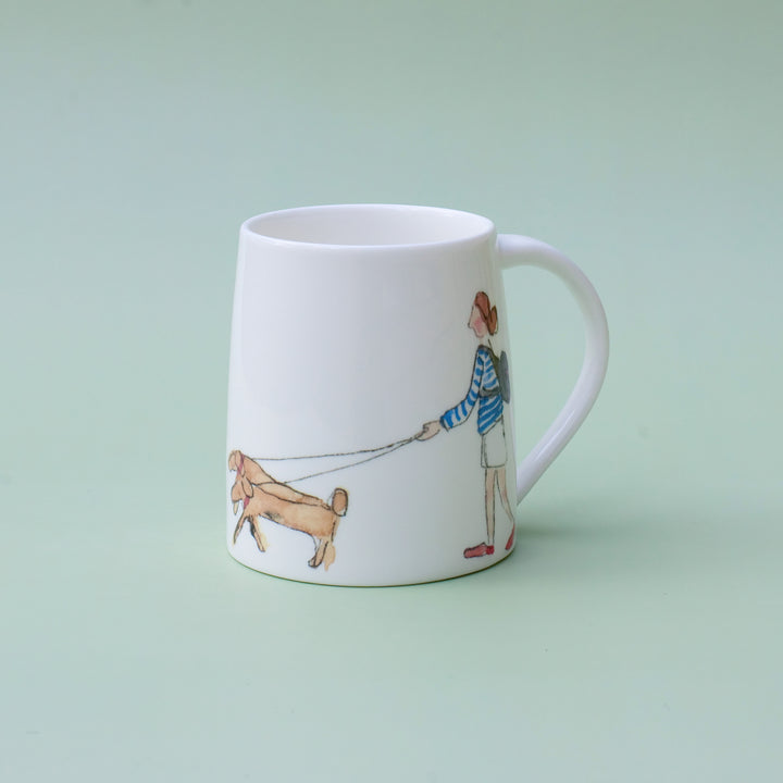 Girl and Two Dogs Mug