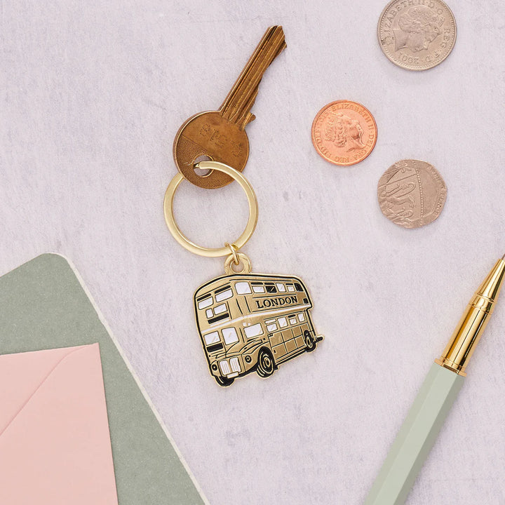 Quintessentially London City Bus Enamel Keyring