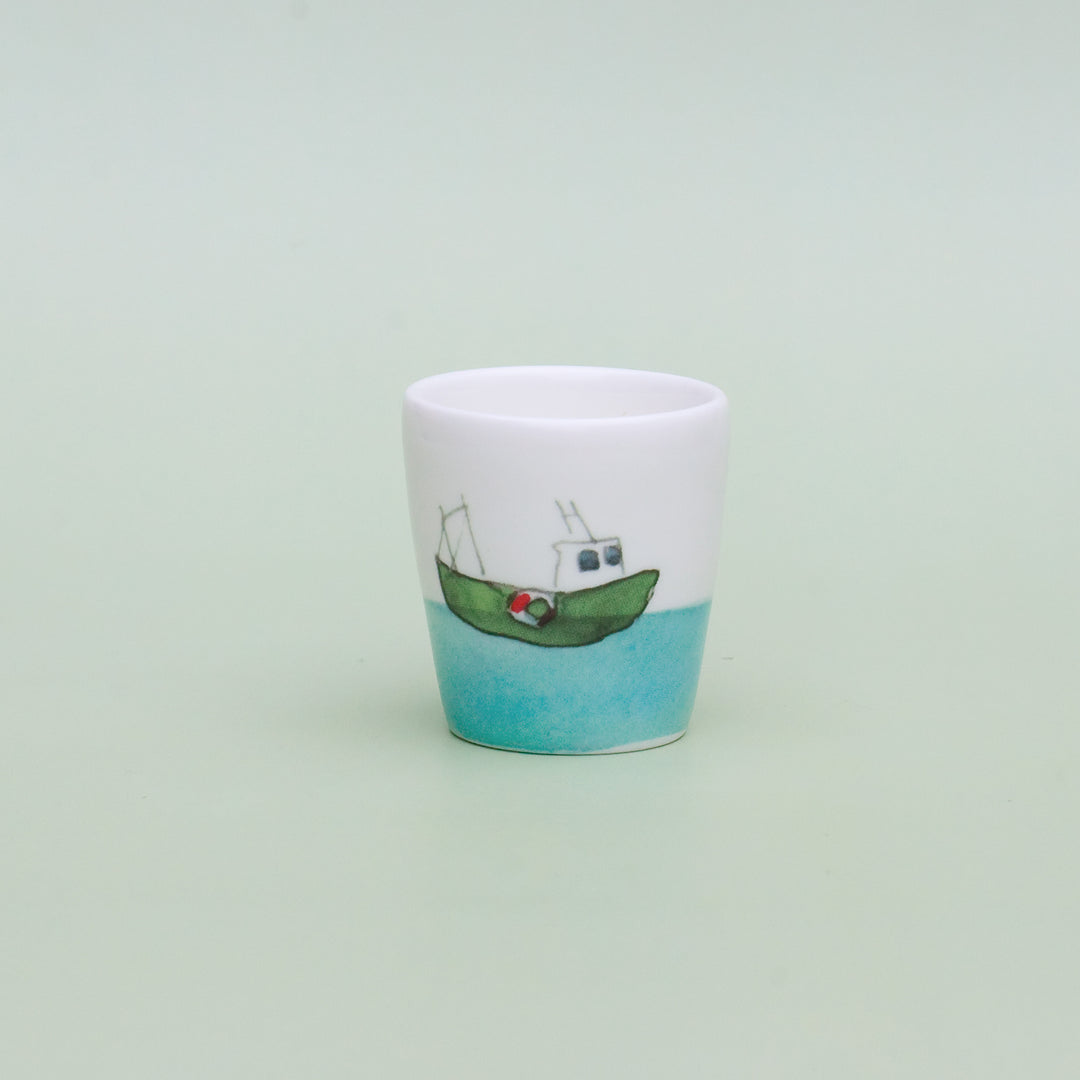 Green Boat Egg Cup