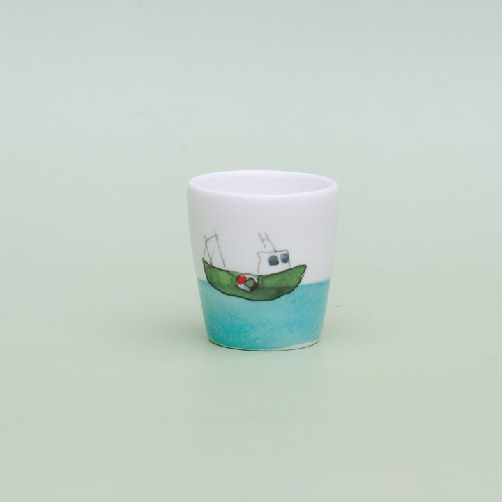 Green Boat Egg Cup