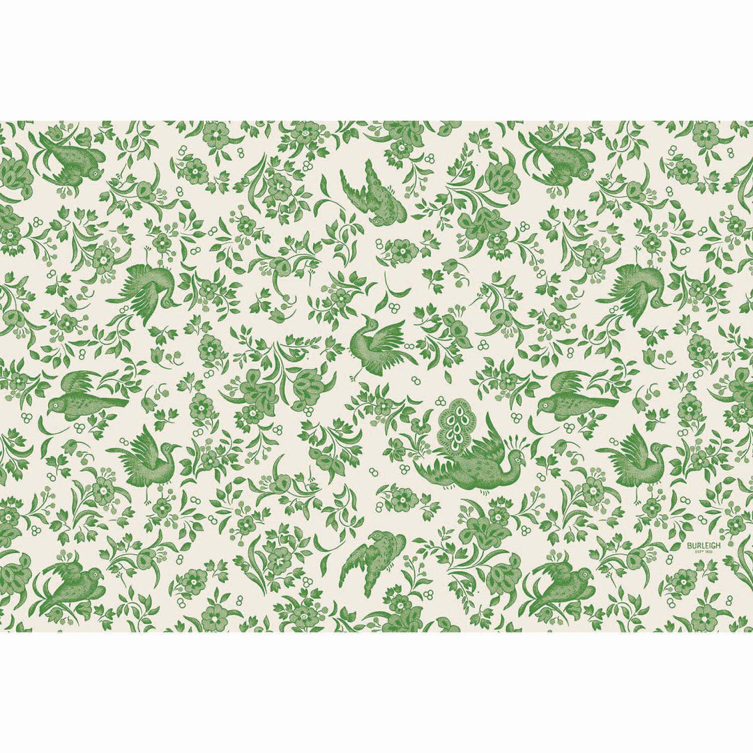 Green Regal Peacock Pad of 24 Paper Placemats