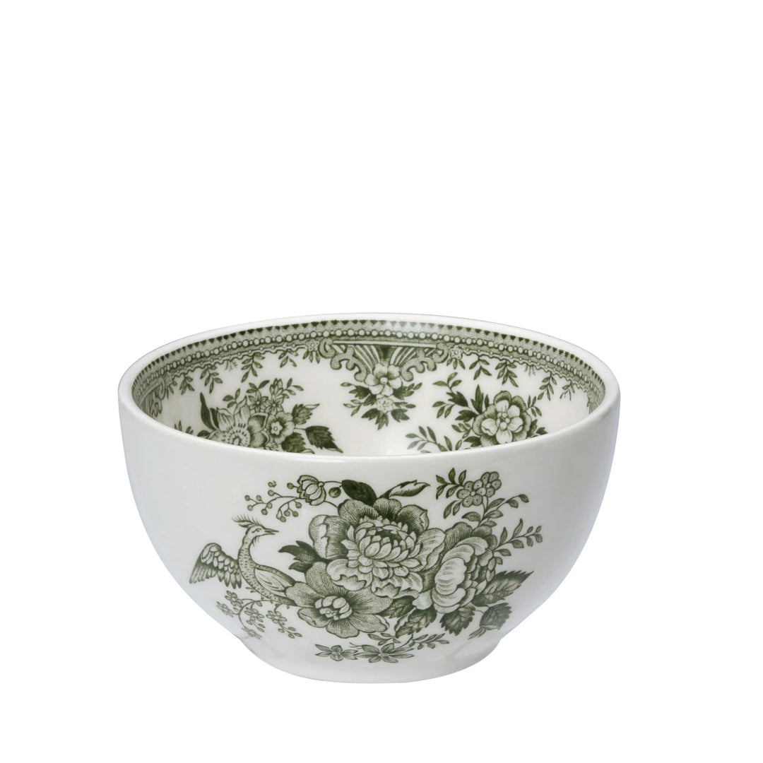 Dark Green Asiatic Pheasants Mini Footed Bowl - 4.75in/12cm