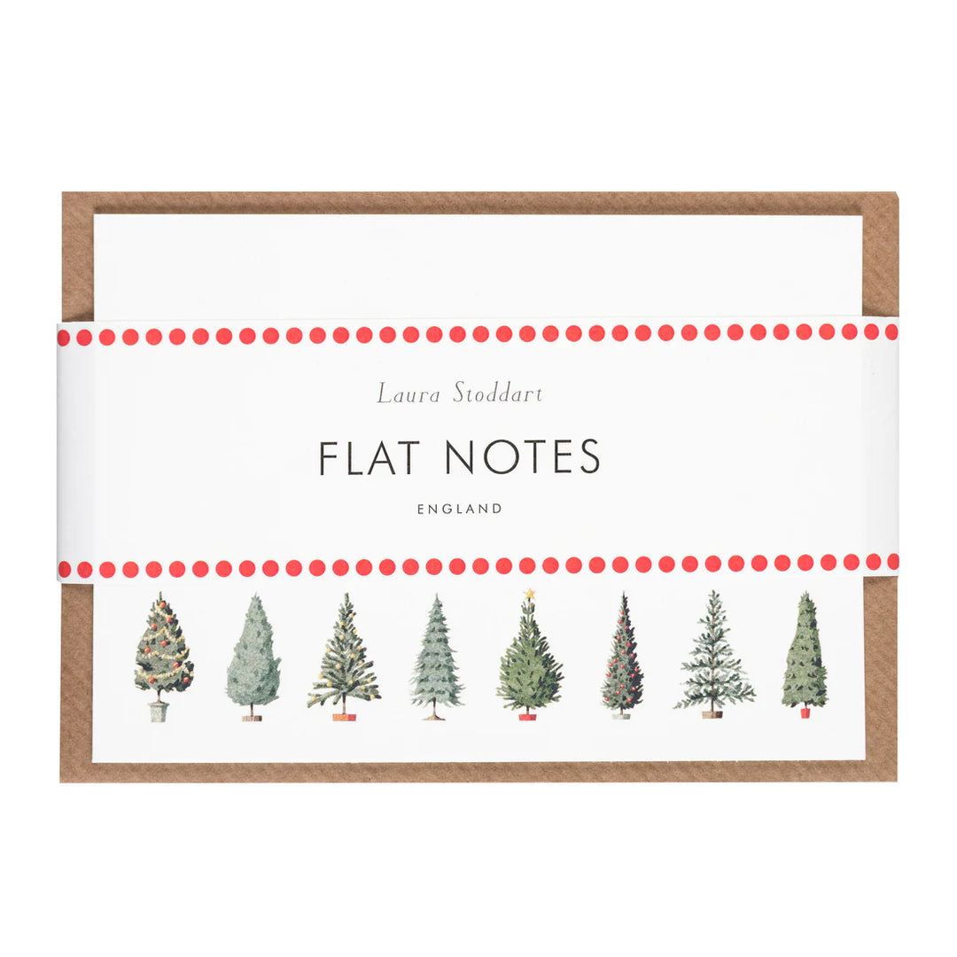 Christmas Trees Flat Notes Set