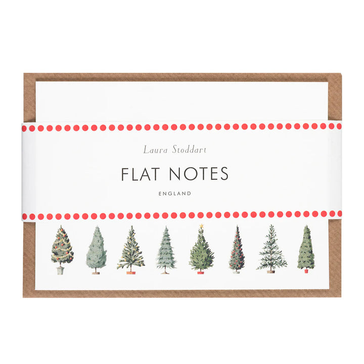 Christmas Trees Flat Notes Set