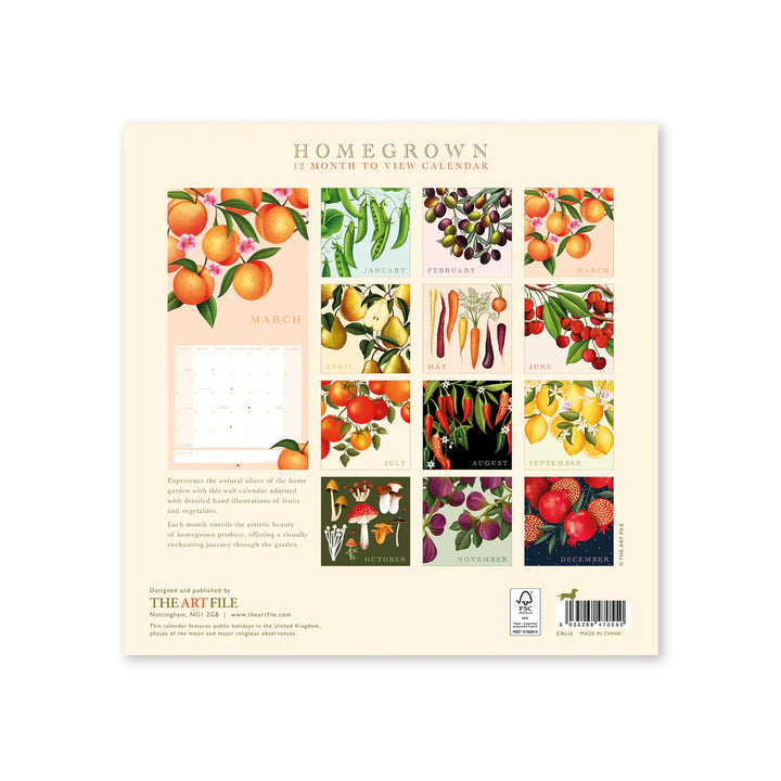 Homegrown 2026 12-Month Wall Calendar