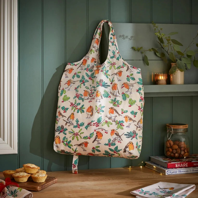 Christmas Robins Packable Bag