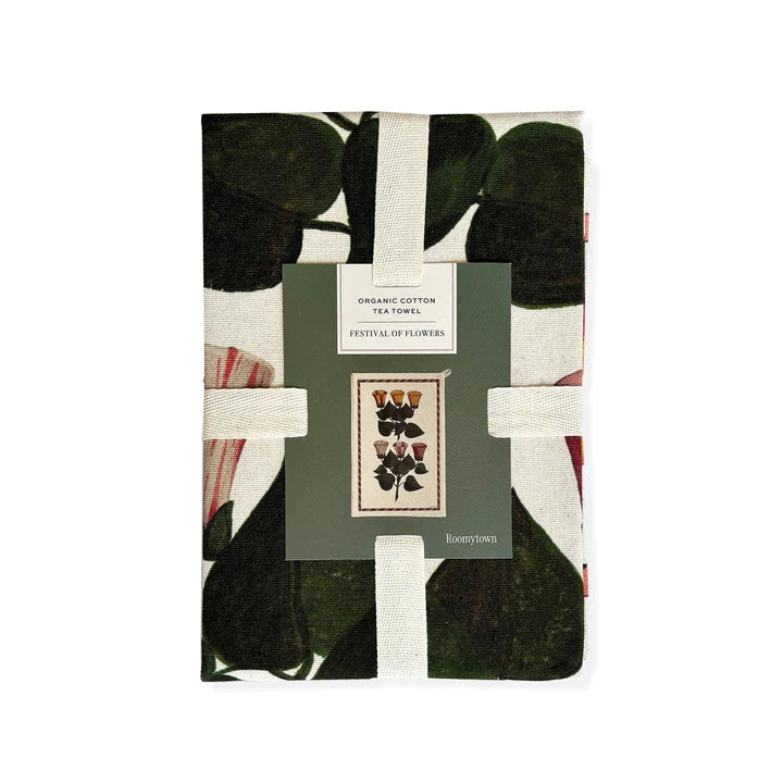 Festival of Flowers Organic Cotton Tea Towel
