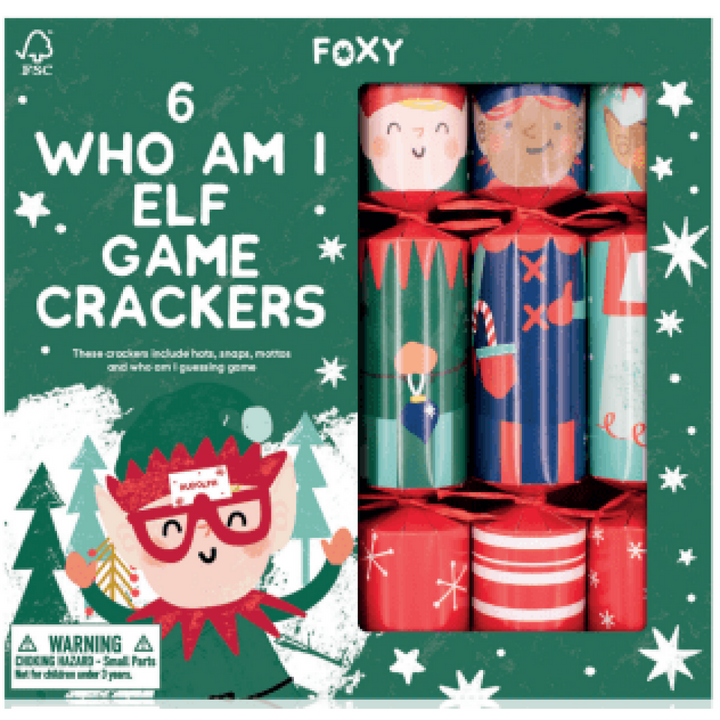 Elf Who Am I 12-inch Celebration Crackers Box of 6