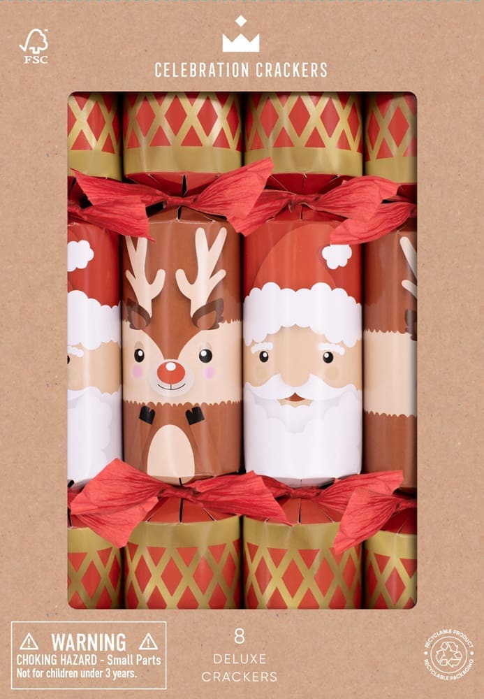 Santa & Reindeer Crackers Box of 8