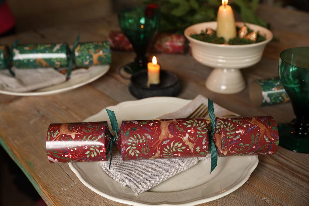Woodland Folk 12in Christmas Crackers Box of 6