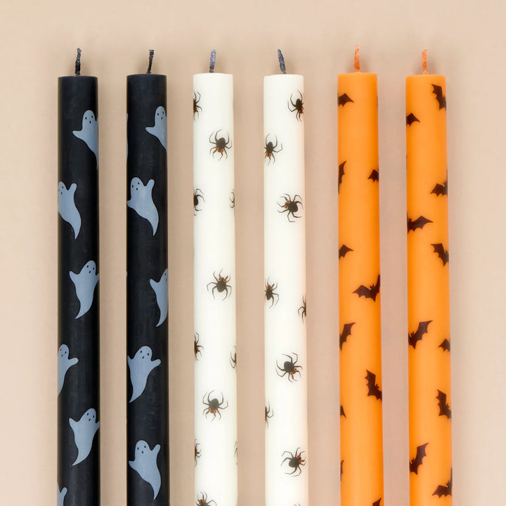 Mixed Halloween Icons Table Candles - Set of 6
