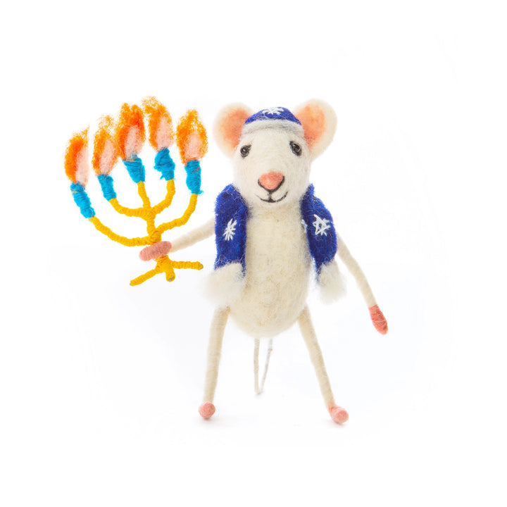 Happy Hanukkah Mouse Felt Decoration