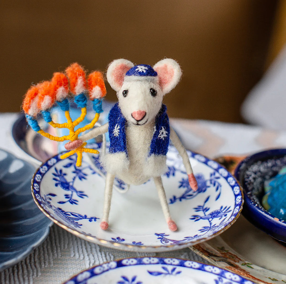 Happy Hanukkah Mouse Felt Decoration