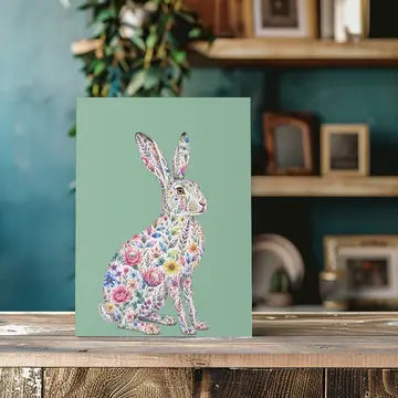 Hare Botanical Floral Eco-Card