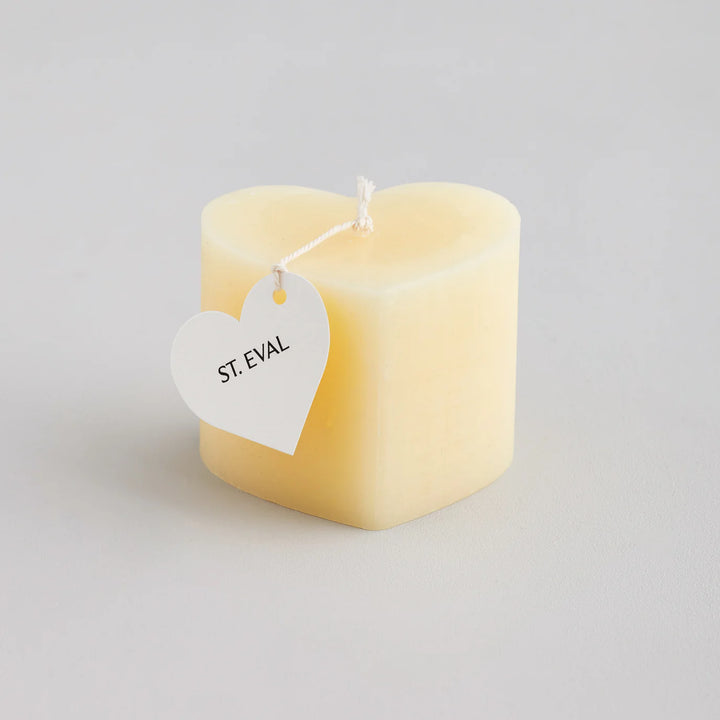 Ivory Heart-Shaped Candle
