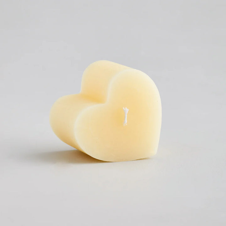 Ivory Heart-Shaped Candle