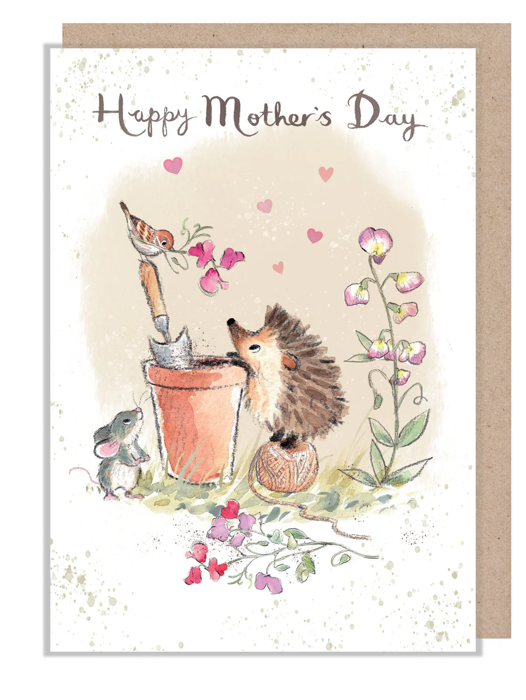 Hedgehog and Bird Mother's Day Greetings Card