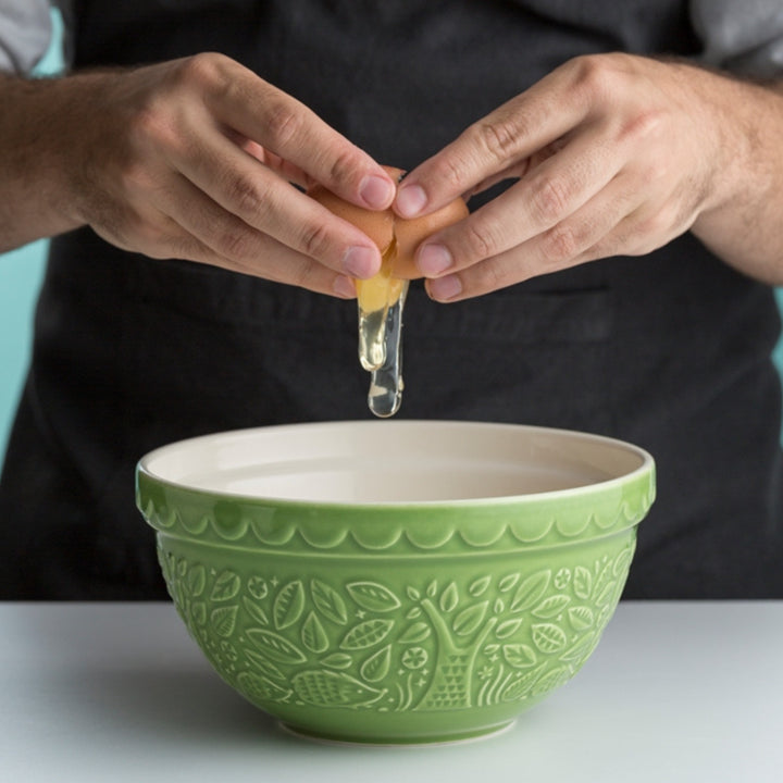 In The Forest Green Hedgehog Mixing Bowl - Size 30 (7.5 in)