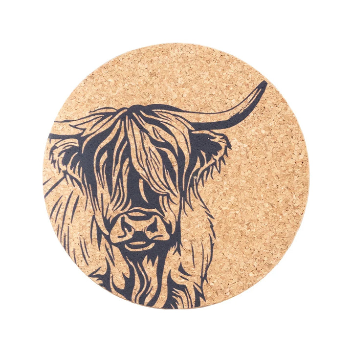 Highland Cow Cork Placemat