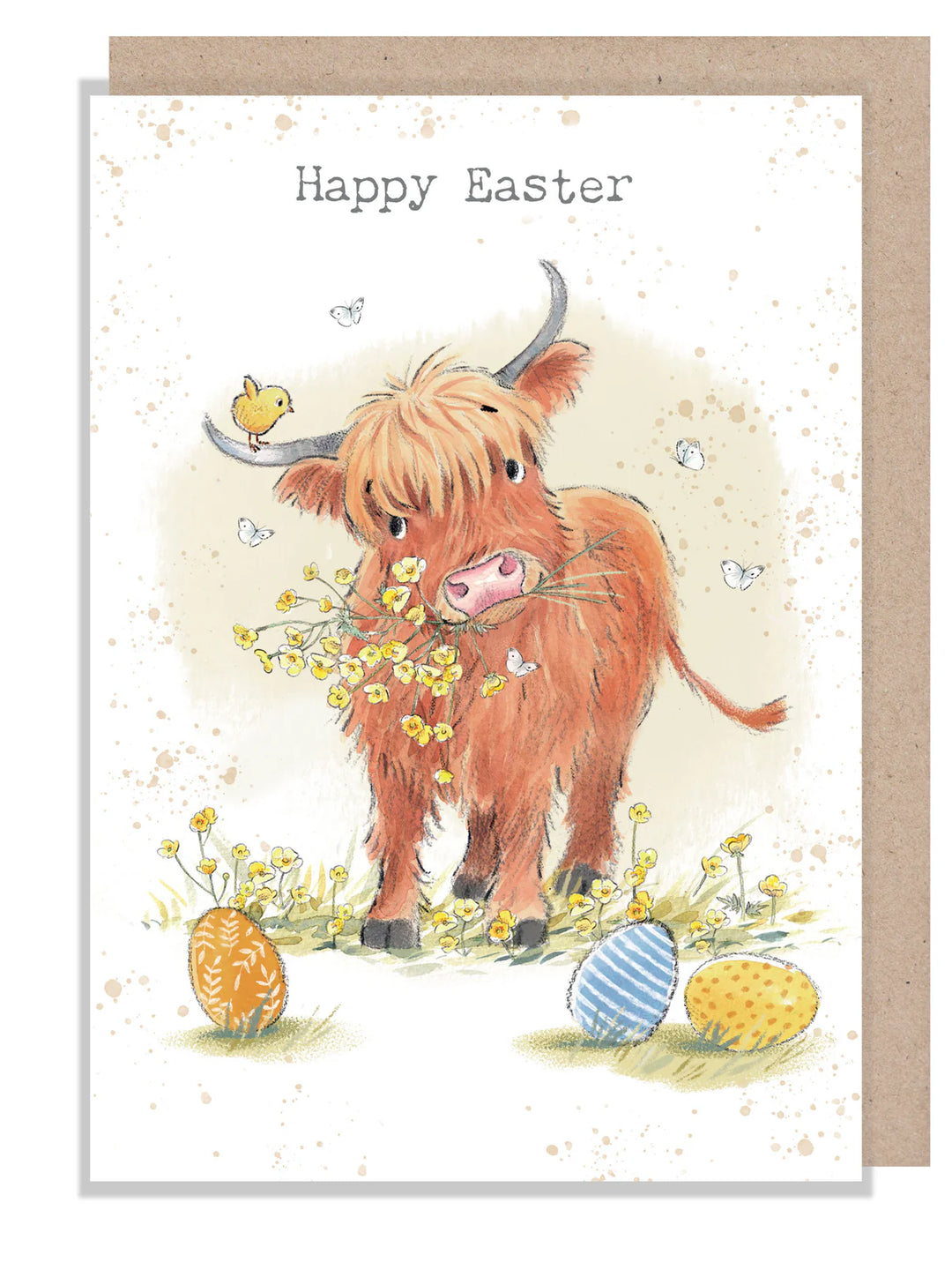Highland Cow Easter Greetings Card