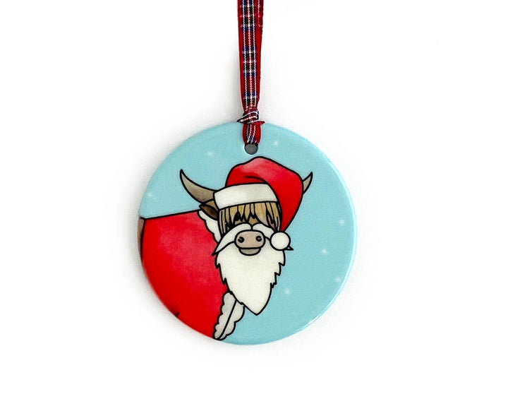 Highland Cow Ceramic Tree Decorations