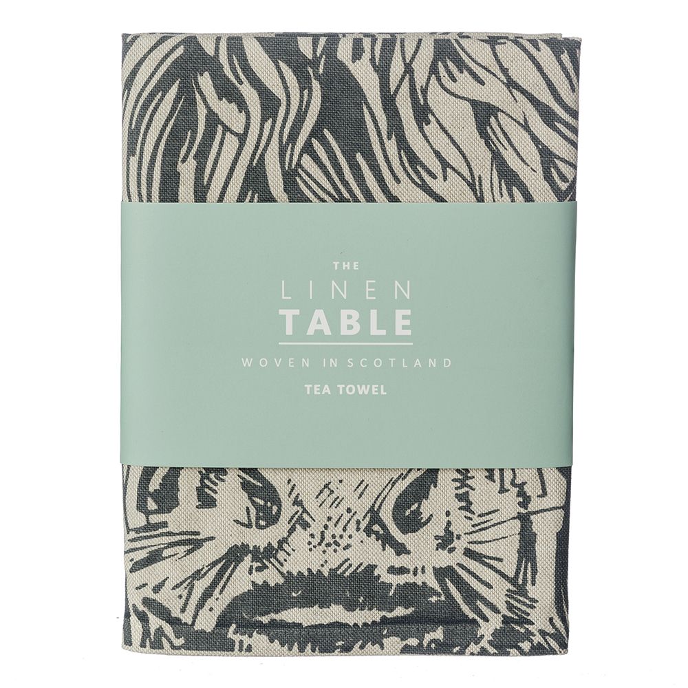Highland Cow Linen Tea Towel