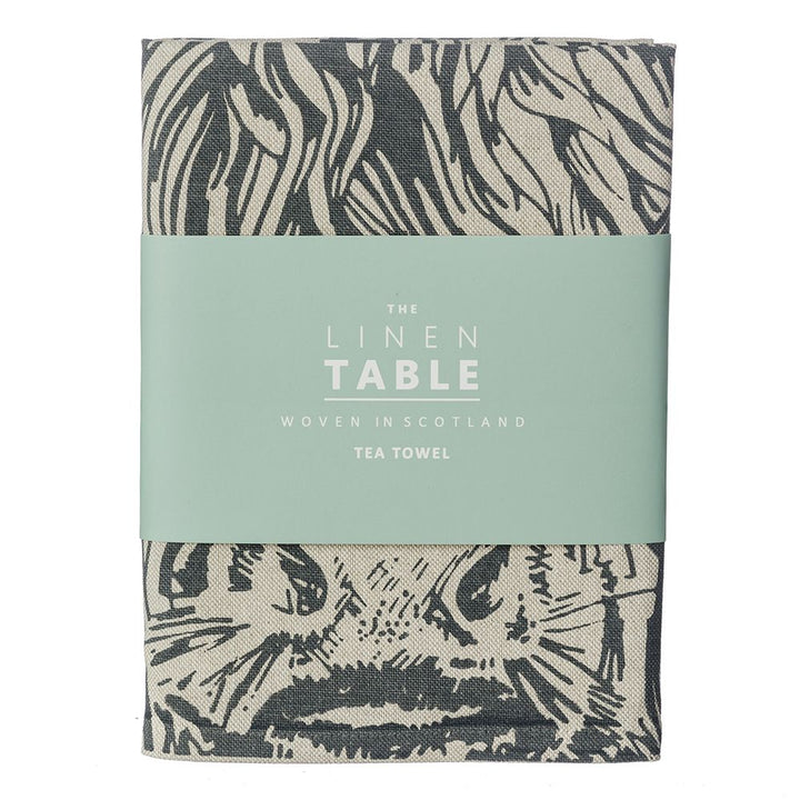 Highland Cow Linen Tea Towel