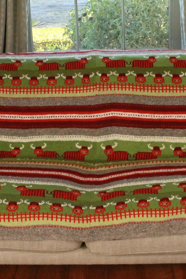 Herd of Highland Cows Woolen Throw
