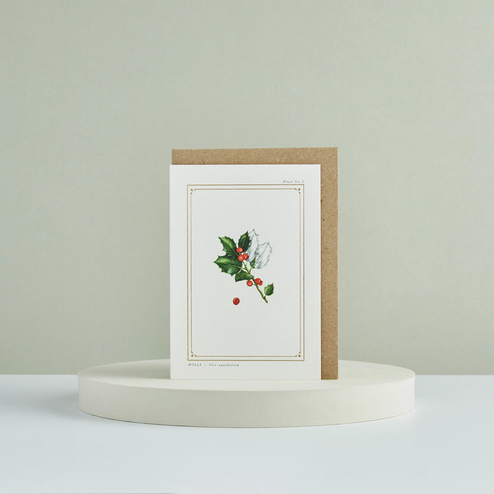 Holly - 'Botanical Archive: Festive Edition' Greeting Card