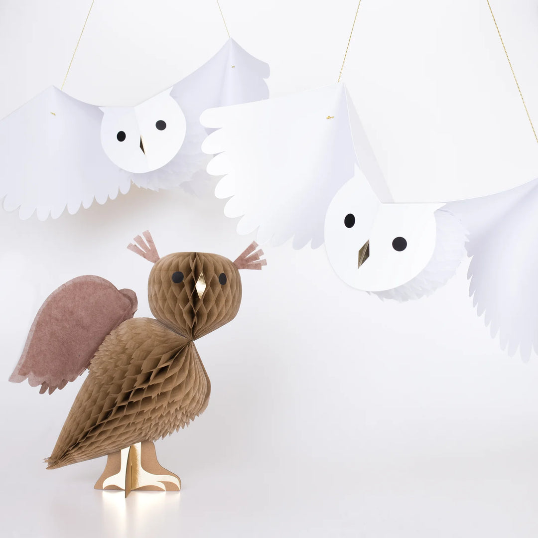 Honeycomb Owls Decorations