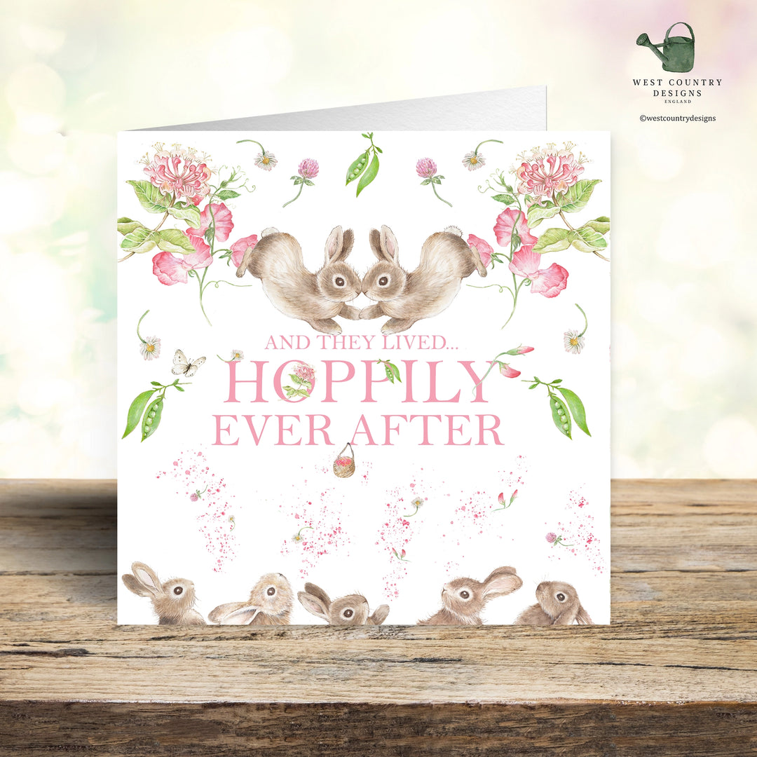 Hoppily Ever After Wedding Card