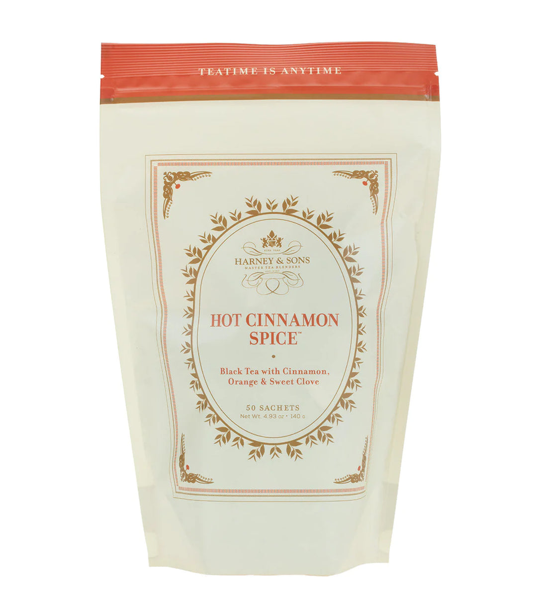 Harney & Sons Hot Cinnamon Spice Tea - HRP - 50 Sachet Pouch