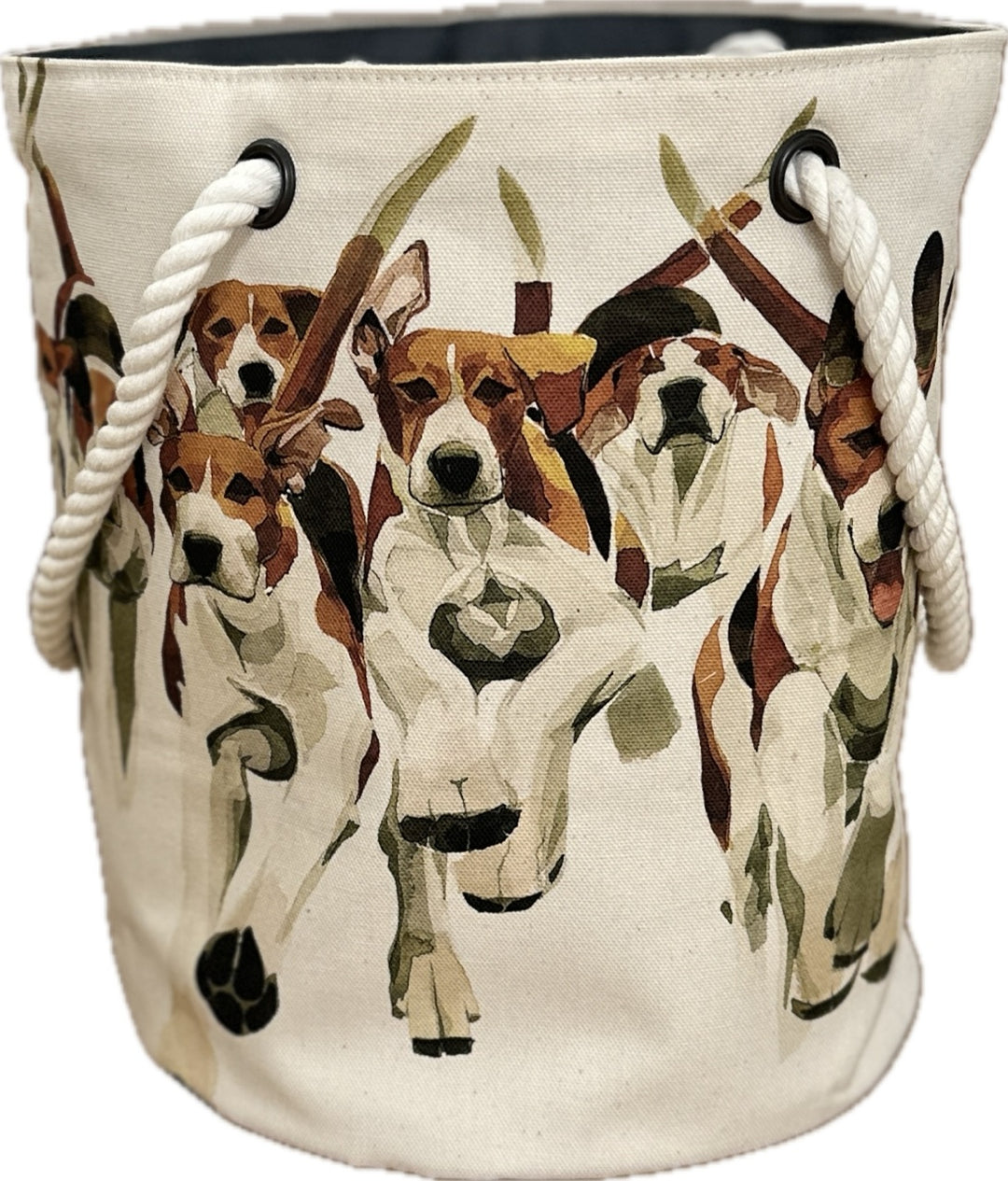 Hounds Rope Handled Bag by Mary Ann Rogers