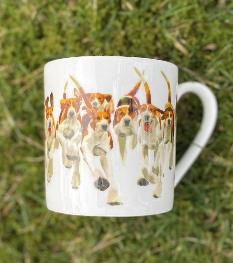 Bone China Hounds Pint Mug by Mary Ann Rogers