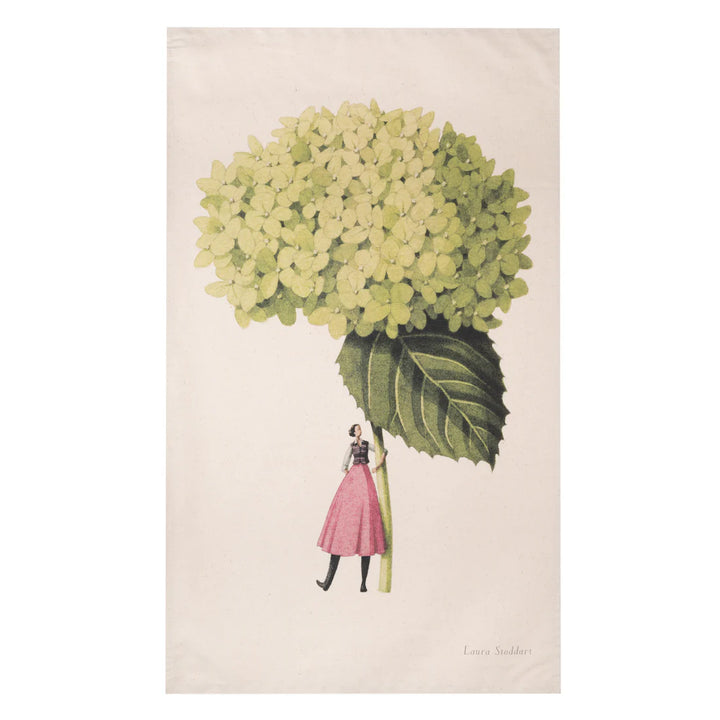Annabelle Green Hydrangea Tea Towel