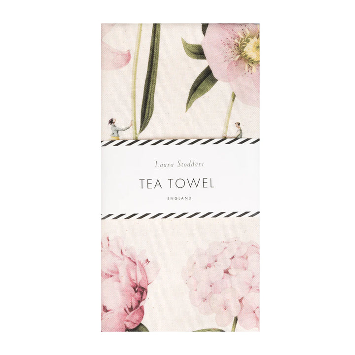 In Bloom Pink Multi Flowers Tea Towel