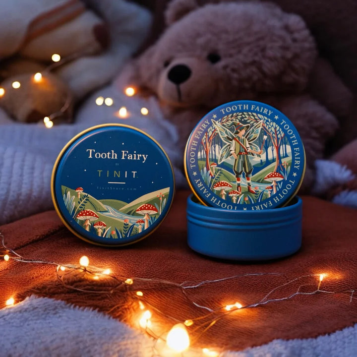 Tooth Fairy Tin and Cotton Bag - Navy